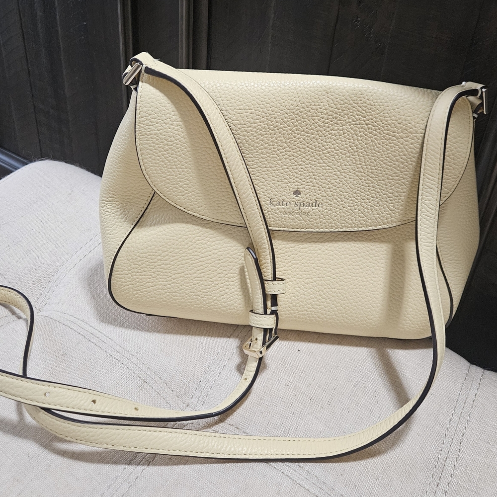 Kate Spade Beige Leather Shoulder Bag